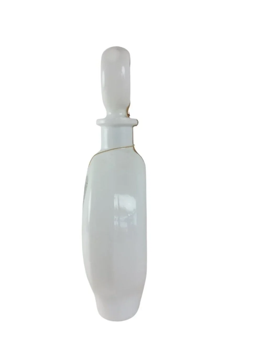 Field Birds Mountain Quail Milk Glass Decanter 1969 Empty Bottle #4 Vintage